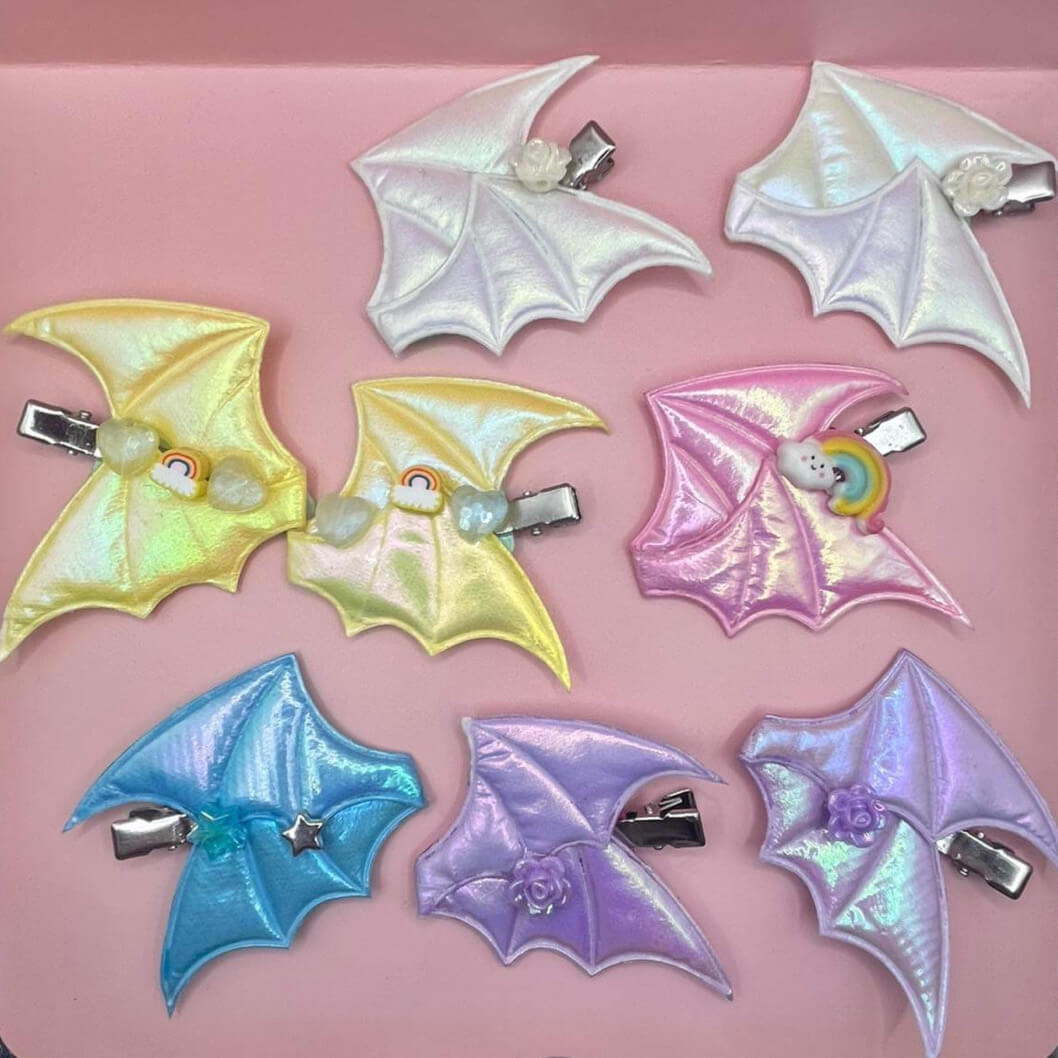 Pastel Bat Wing Hair Clip - Various Colours