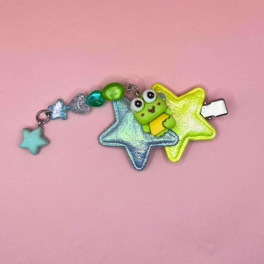 Froggy and Star Hair Clip