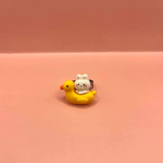 Bunny and Duck Adjustable Ring