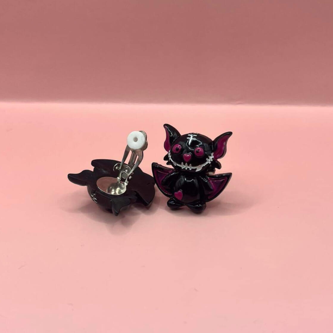 Love Heart Bat Clip-Ons