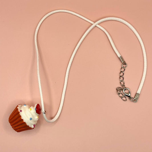 Valentine Cupcake Pendant Necklace