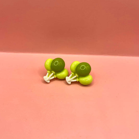 Green Balloon Studs