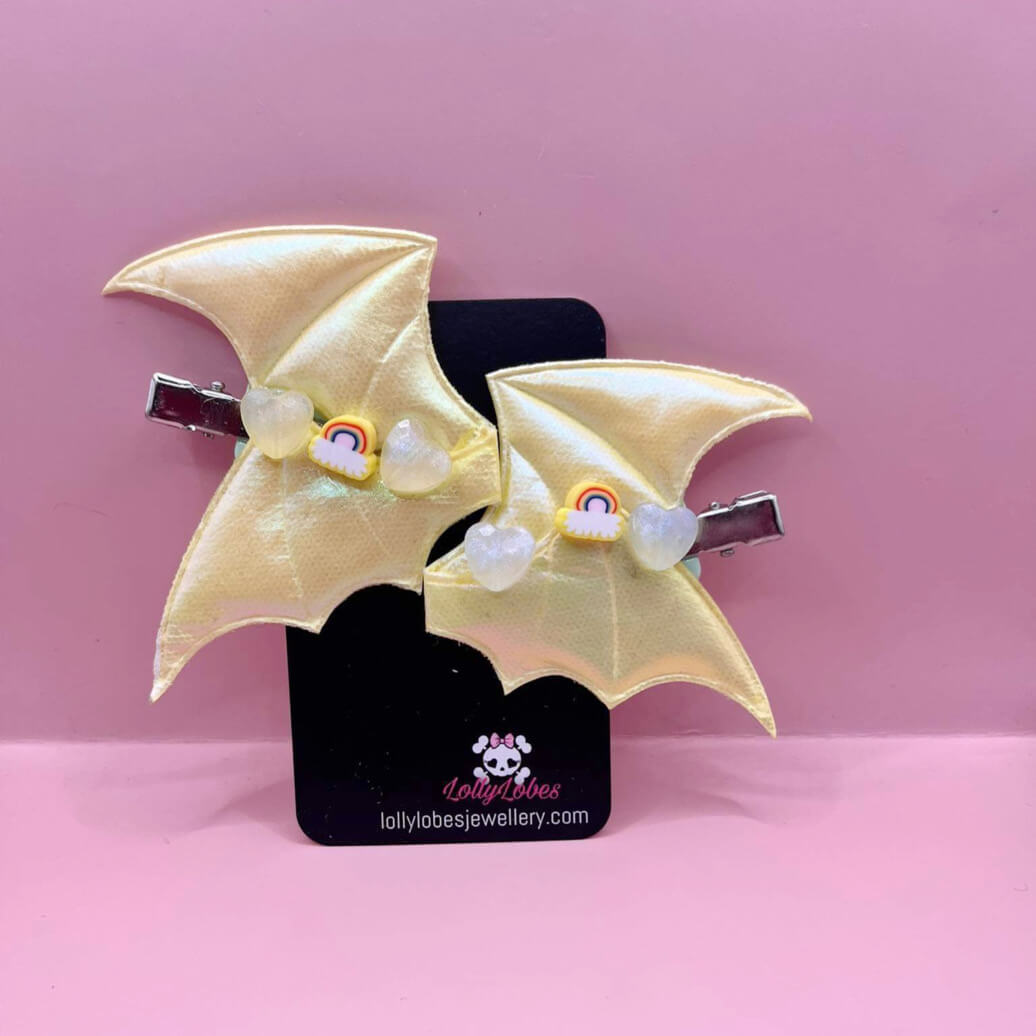 Pastel Bat Wing Hair Clip - Various Colours