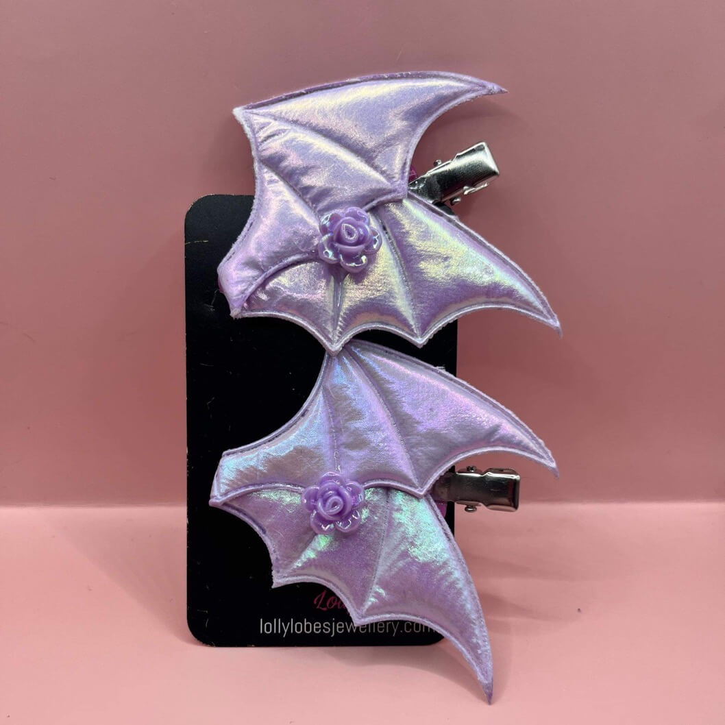 Pastel Bat Wing Hair Clip - Various Colours