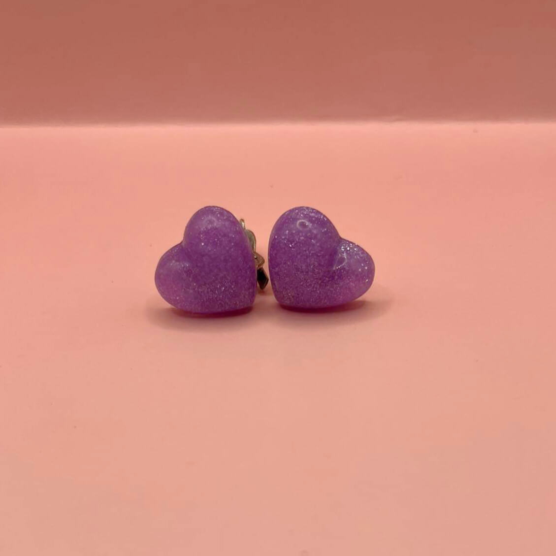 Glitter Heart Clip-Ons