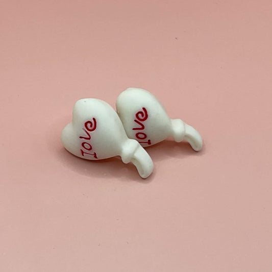 Love Heart Balloon Studs