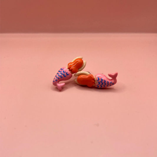 Pink Mermaid Studs