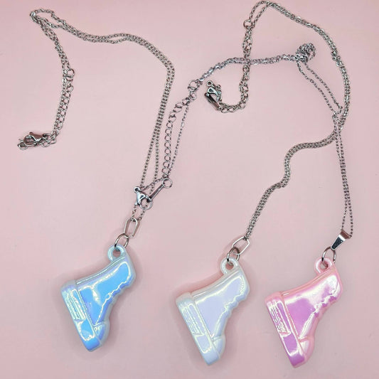 Y2K Holo Platform Sneaker Pendant and Chain