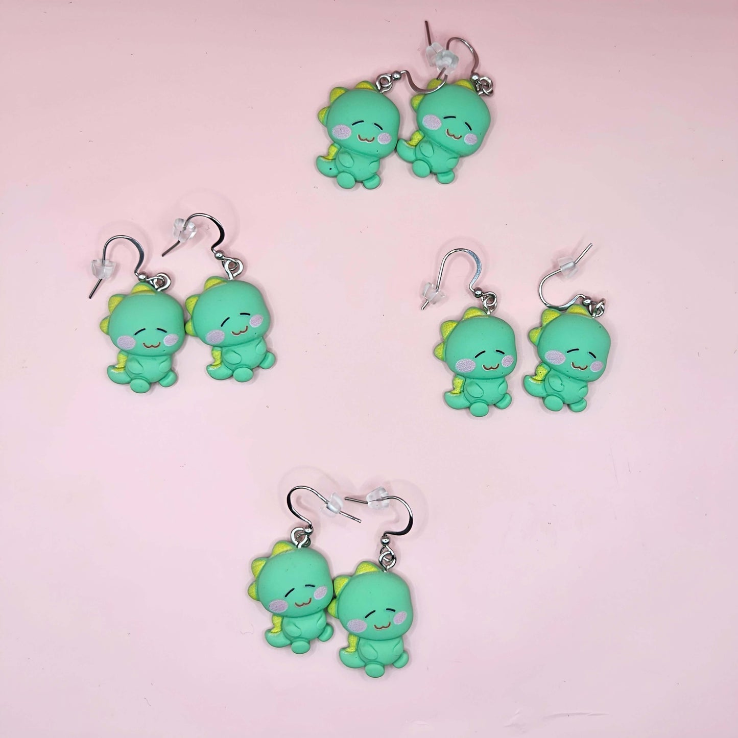 Baby Dino Earrings And/Or Baby Dino Pendant Chain