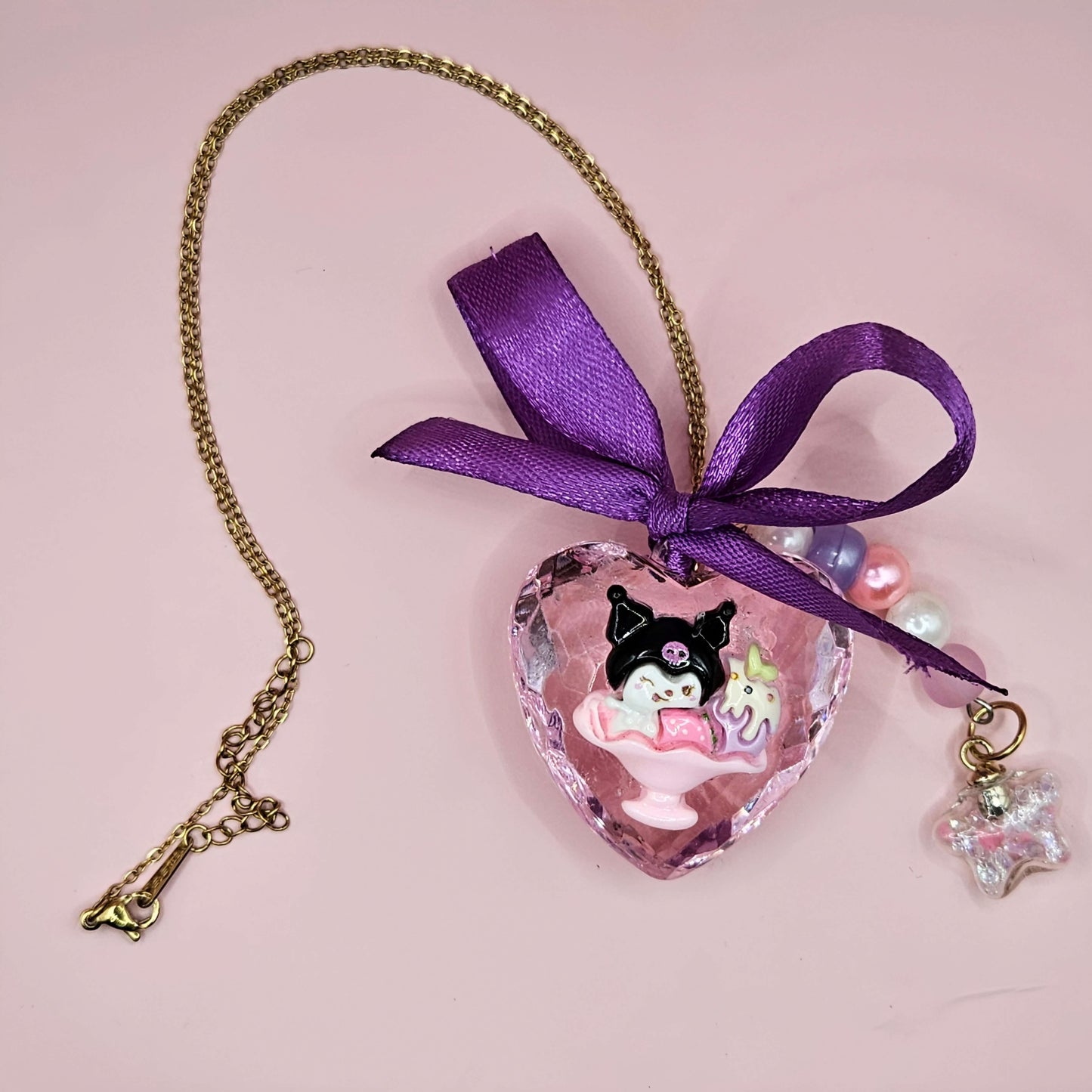 Deluxe Custom "Kuromi" Valentine Heart Necklace