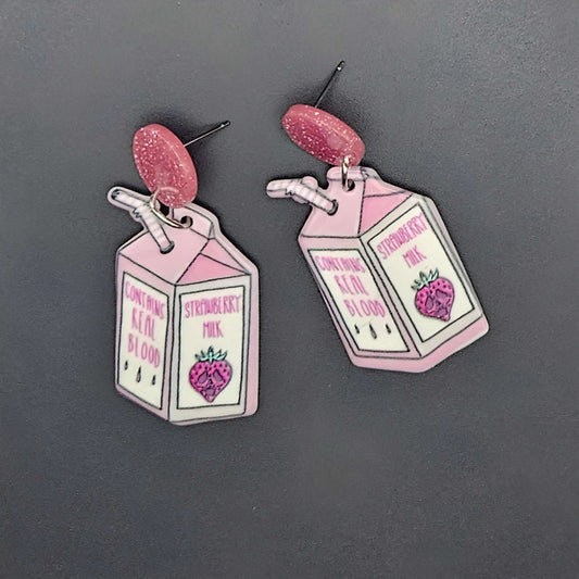 Spooky and Sparkly Strawberry Milk Cartons