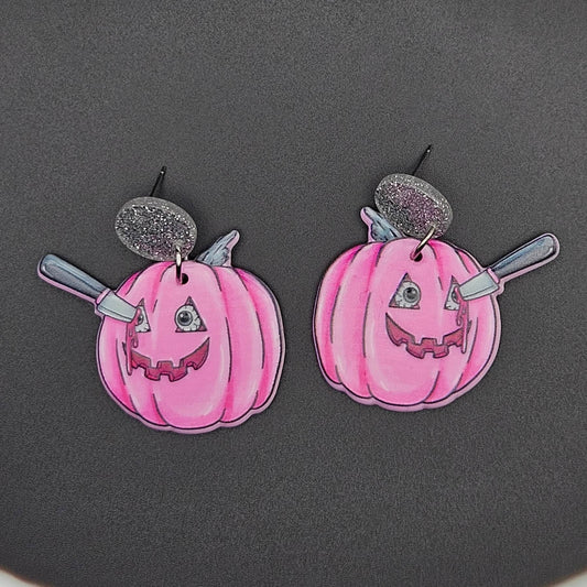 Pink Horror Pumpkins