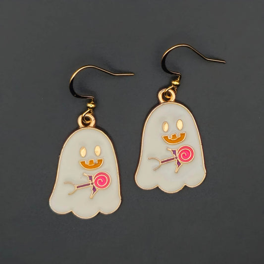 Gold "Trick or Treat" Ghosts