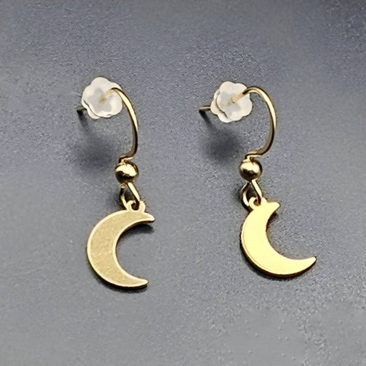 Tiny Gold Crescent Moons