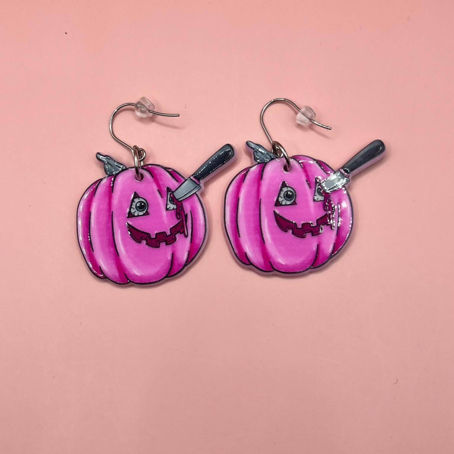 Hot Pink Horror Pumpkins